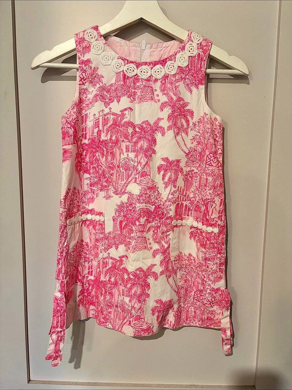Lilly Pulitzer Little Lilly Classic Shift Dress Pink Floral Sleeveless Blouse